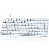 TMKB T84SE Gaming Keyboard, US QWERTY Layout 84 Keys Mechanical Keyboard with Blue LED, N-Key Rollover Red Switch Wired Gamin
