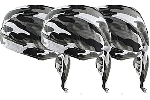 Vertvie 3 sztuki chusty na głowę, oddychające, sportowe, bandana, czapka dla motocyklistów, dla mężczyzn i kobiet