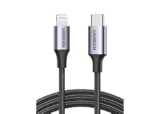 UGREEN iPhone Charger Cable 1M[MFi Certified]USB C to Lightning Cable Fast Charging Braided Cord 20W Fast PD Charge for iPhon