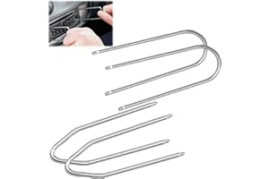 RUMGUG 4 Pièces Outil D'Extraction de Autoradio, Clé Extraction Autoradio Clés de Démontage et Étriers de Déverrouillage Kit Universel pour Retrait et Installation de Systèmes Audio de Voiture