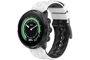 Gheper Bracelet en silicone souple dichromatique compatible avec Suunto 9 Baro/Suunto 7/Suunto 9/Suunto D5/Suunto Spartan Sport Wrist HR Bracelet de rechange pour montre intelligente