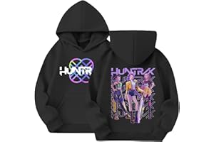 Generisch Sweatshirt für Mädchen K-Kpop D-Demon H-Hunters Hoodies Mädchen Vintage Y2k Pullover H-Huntrix H-Huntr/X Hip Hop Streetwear