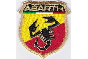 KEBONDS Patch ABARTH LOGO racing motor tuning auto cm 5,5 x 6 toppa ricamo v.oro -1063 REPLICA