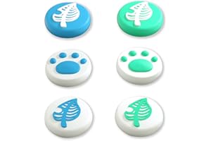 HEATFUN Switch Animal Crossing Thumb Grips, Cute Switch Thumb Grip Caps - Animal Crossing Switch Accessories (6PCS)