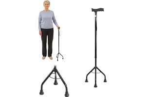 PEPE Mobility Justerbar Käpp med 3 Ben, 10 Lägen, Stål och Aluminium