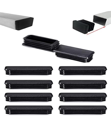 Tappi Per Tubi Rettangolari 80x20mm - 8 Pezzi Nero, Per Profili E Recinzioni - Foto 9