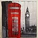 Produktbild yooyoo Creative London Big Ben Muster Duschvorhang Polyester Wasserdicht Badezimmer Decor