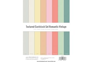 Craftelier - Romantic Vintage, Confezione di 24 cartoncini per progetti di scrapbooking e artigianato, dimensioni 15 x 20 cm, grammatura 216 g