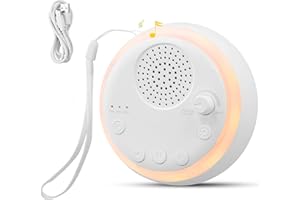 TOWWOO White Noise Machine, Einschlafhilfe Weißes Rauschen für Babys Erwachsene, Nachtlicht, 16 Beruhigende Schlaflieder & Naturgeräusche, 3 Timer-Einstellungen, USB Wiederaufladbar Schlafhilfe