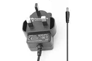 PREMIER ADAPTER 9V 1A DC Guitar Pedal Power Supply with 4.92ft Cord - Efficient Charging Solution for Electric Guitar Bass Effects Pedal Stompbox - Center Tip Negative, Sleeve Positive Design