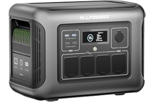 [2025 New] ALLPOWERS R1500 LITE Portable Power Station, 1056Wh LFP Battery Backup w/ 4 1600W AC Outlets (3200W Surge) Solar Generator, Portable Power with UPS, Fast Charging for Camping, Outages, RV