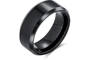Bling Jewelry Personnalisez Votre Baguede Mariage Unisexe En Titane Gunmétal Black Argent Tone Pour Hommes Femmes Comfort Fit 8Mm Taille 6-14