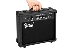 BONNLO GLARRY Electric Bass Guitar Amplifier, Portable Vox Headphone Amp With MP3 Input, 20W Practice Amp with Volume, Treble, Bass and Middle Controls