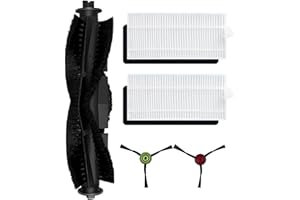 Emiif Repuesto de aspiradora para aspiradora Conga Eternal Max/Pet X-Treme Ultimat Titanium Vital, 1 cepillo principal + 2 cepillos laterales + 2 filtros