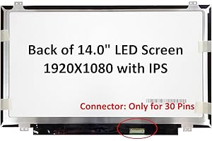 A PLUS SCREEN Pantalla de repuesto para portátil de 14 pulgadas IPS FHD (1080P) LED LCD compatible con Lenovo THINKPAD T480 20L5 Series, compatible con B140HAN04.2, B140HAN01.1
