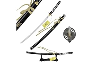 57 SPECIAL REPLICAS Katana Sword, Decorative Bamboo Katana Inspired by Kill Bill, Includes Display Sword Stand, Authentic Look, Handcrafted Design, Japanese Style Room Accent JT10320E