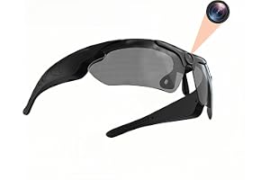 XUMIUZIY Camera Glasses, HD 1080p Sports Solglasögon Kameravideoglasögon, ljud- och Videoinspelning, Utomhus Bärbara Polarise