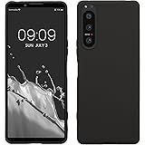 kwmobile TPU-fodral kompatibelt med Sony Xperia 5 IV - fodral mjukt smalt smidigt flexibelt skyddande telefonfodral - svart