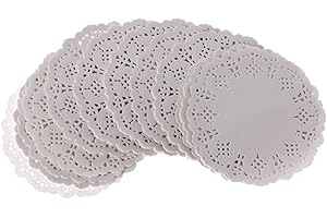 SimpleLife 200 Piezas Ronda Encaje Papel esteras Posavasos Lugares Eventos Boda Fiesta Mesa Regalo 8.9cm