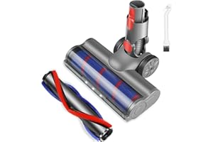 BISENKUD Bürste Zubehör für Dyson V7 / V8 / V10 / V11 / V15 Staubsauger, Bodenbürste Turbobürste für Hartböden und Teppich mit LED-Licht