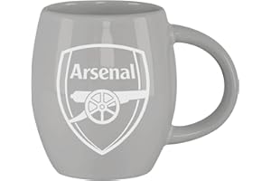 FOCO Officially Licensed Football Tea Coffee Mugs with Alternative Colour Crests (Grey, Arsenal FC)