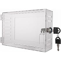 Scatola Di Sicurezza Per Termostato Con Chiave - Copertura Trasparente ABS 20x12x5.7cm - Foto 6