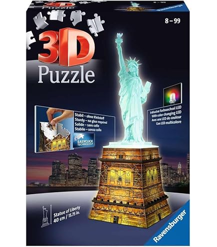 Puzzle 3D Tour Eiffel Ravensburger - 216 Pièces Lumineux - Sans Colle