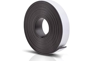 MAGXCENE Nastro Magnetico Autoadesivo, Calamite Adesive 3m x 20mm x 2mm Calamite Potenti Magneti per Zanzariere, Magnetizzare Foto, Cartoline, Poster, Fai Da Te