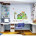 JAAMSO ROYALS Tiger Bears Cat Duck Cartoon Animal Design Self Adhesive Peel and Stick Wall Sticker for Kids Room Bed Room Hall Wall and Home Decor (45CM x 60CM)