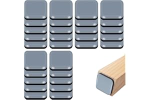 URHRHU Scivoli per Mobili Teflon, 30 Pezzi Cursori per Spostare Mobili Scivoli Adesivi per Sedie Tavoli Divani Letti (Quadrato, 20 x 20 mm)