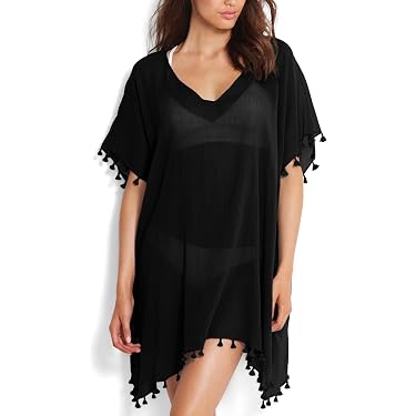 Robe De Plage Femme Longue Bikini Cover Up - Chemise Plage Sexy à Fente Haute En Mousseline