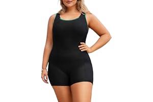 Hanna Nikole Women Plus Size One-Piece Swimsuit Contrast Colors Tummy Control Swimwear Hollow Back Swimsuit