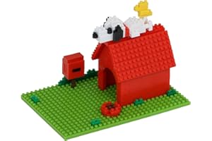 KAWADA nanoblock - Peanuts - Snoopy House, Character Collection Series Building Kit,Multi,NBH_228