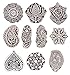 Hashcart (Set of 10) Mughal Design Wooden Printing Stamp Block Hand-Carved for Saree Border Making Pottery Crafts Textile Printing RS.998.00