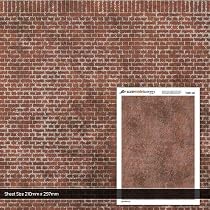 OO Gauge Red Brick Walls – 1:76 Scale Model Train Scenery, 6 Pack For Railway Layouts