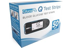 GlucoRx Q Blood Glucose Test Strips, 50-Count