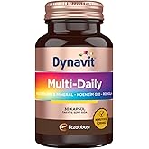 Dynavit MultiDaily 30 Kaps&uuml;l - Multivitamin&Enerji - 13 Vitamin, 7 Mineral, Koenzim Q10, Rhodiola Ekstresi (Multi-Daily) Comp