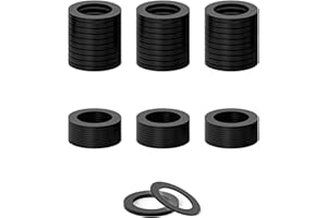 Ronoza 60 Stück Fitschenringe Zimmertüren,Unterlegscheiben Türscharnier,Kunststoff Türscharnier Zimmertüren 10×15mm (Dicke 1,2 mm, 30 PCS + Dicke 0,5 mm, 30 PCS) Montageringe Ohne Abriebspuren Schwarz
