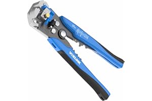 VCELINK GJ710BL Ściągacz przewodów, automatyczny ściągacz izolacji 3 w 1, do ściągania, cięcia i zaciskania kabli o średnicy 0,2-6 mm², zaciskarka zaciskowa do zacisków izolowanych i nieizolowanych