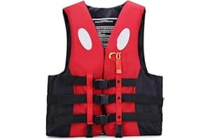 ZGantrix Removable Life Jacket for Paddle Boarding, Adult lifejacket with whistle suitable for water sports, men's and women's adjustable life vest, safety and comfort guarantee(Red,L)