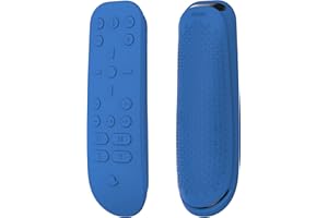 PlayVital Cover Custodia Silicone per ps5 Telecomando Multimediale,Case Skin Protettiva Copertura Ergonomica per ps5 Media Remote Controller-Azzurro