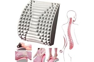 Kyduu Lendenwirbelkissen Stützen Eva,Nackenknacker Zur Linderung, Massagekissen Reduzieren Wirbelsäule Rücken Schmerzen Linderung Lordosenstütze,Lendenkissen Orthopädisch,Verstellbares Nacken für Sofa