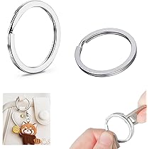 50 Anelli Portachiavi In Acciaio INOX Rotondi E Piatti - Set Completo Per Organizzare Chiavi Di Casa E Auto - Foto 8