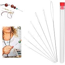 Set 8 Aghi Per Perline Con Occhi Grandi - Acciaio Inossidabile Per Artigianato E Gioielli - Foto 10