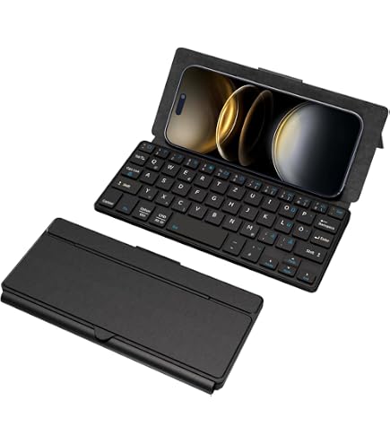 Doohoeek Tablet Tastatur Hülle Für 9-11 Zoll | Beleuchtete Bluetooth-Tastatur Mit Touchpad | Wiederverwendbarer Kleber