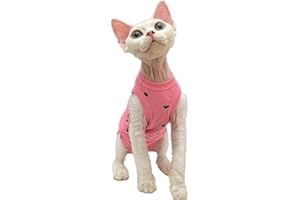 PetSmiler Body per gatti dopo l'intervento chirurgico – Body per gatti Sphynx Cat Abbigliamento elastico per gatti dopo la castrazione chirurgica, maglione per gatti con protezione addominale, per