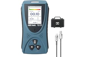 Contatore Geiger AEGTEST Radar-5633 Rilevatore Radiazioni Nucleari con Schermo LCD, Dosimetro Ricaricabile per il Rilevamento di Raggi Beta Gamma X, Misurazioni in CPM μSv/h μR/h μSv - Blu