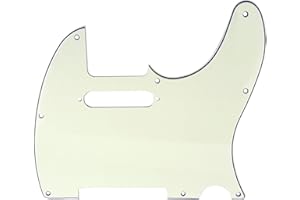 Musiclily 8 Hole Tele Pickguard Scratch Plate for Fender USA/Mexican Standard Telecaster Modern Style Electric Guitar, 3Ply Ivory