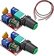 Youmile 2PACK 5A Motor Drehzahlregler Modul Mini DC Motor PWM Drehzahlregler Schalter Regler Schalter LED Dimmer 3V 6V 12V 24V 35V Max 90W