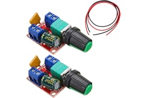 Youmile 2Pack 5A Módulo de controlador de velocidad del motor Mini DC Motor PWM Controlador de velocidad Interruptor Controlador de control Interruptor LED Dimmer 3V 6V 12V 24V 35V Max 90W